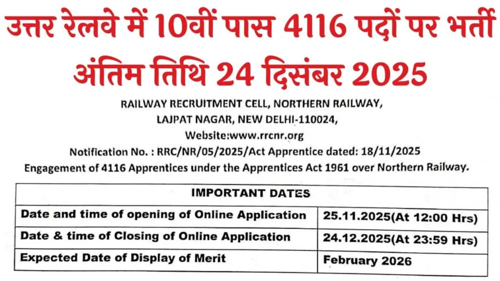 Northern Railway Recruitment 2025